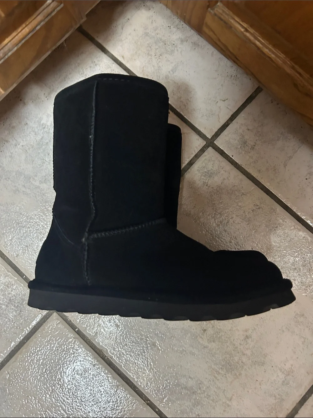 Bearpaw Black Suede Winter Boots